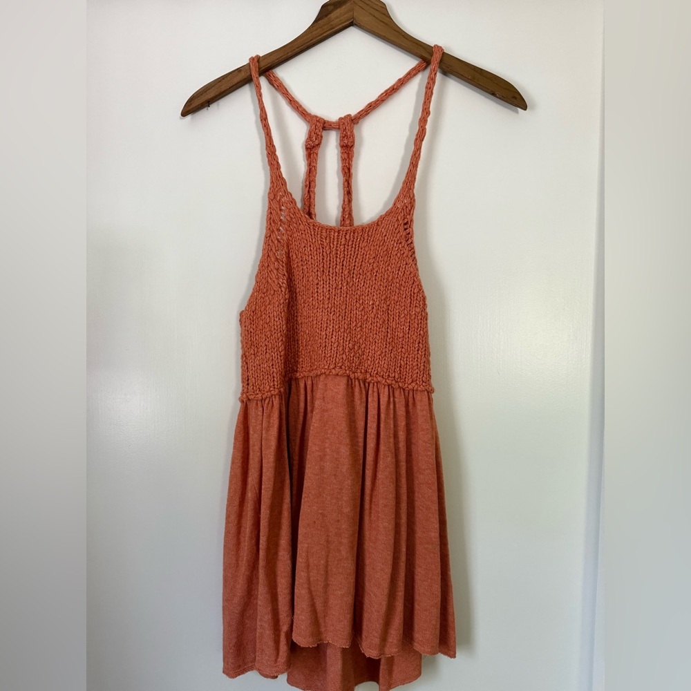 Orange Knit Top